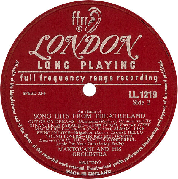 Song Hits From Theatreland