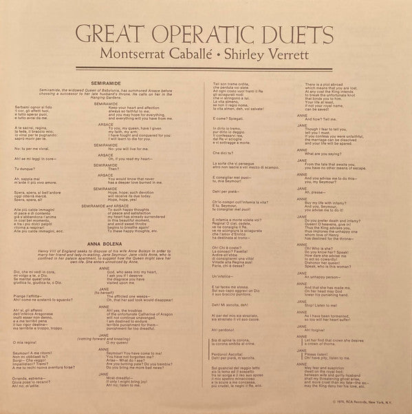 Great Operatic Duets