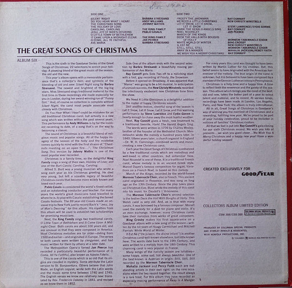 The Great Songs Of Christmas Album Six