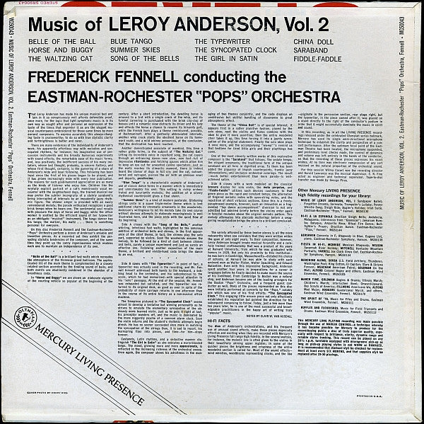 Music Of Leroy Anderson, Vol. 2