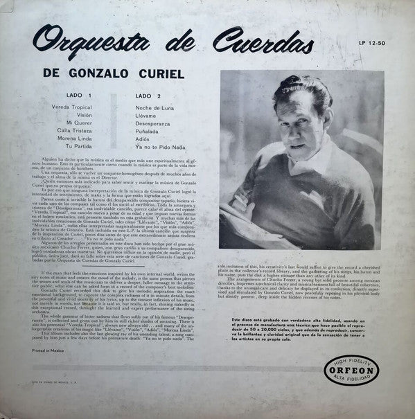 La Orquesta De Cuerdas De Gonzalo Curiel