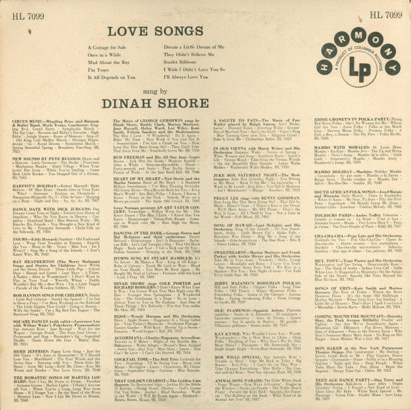 Love Songs, Sung By Dinah Shore