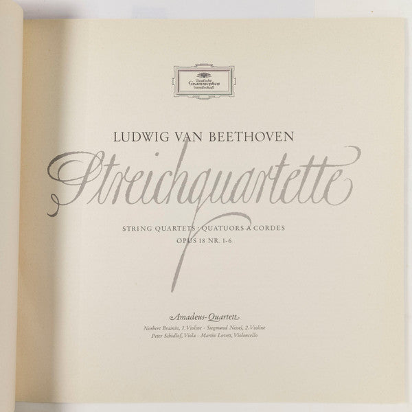 Streichquartette/String Quartets/Quatuors A Cordes Op. 18