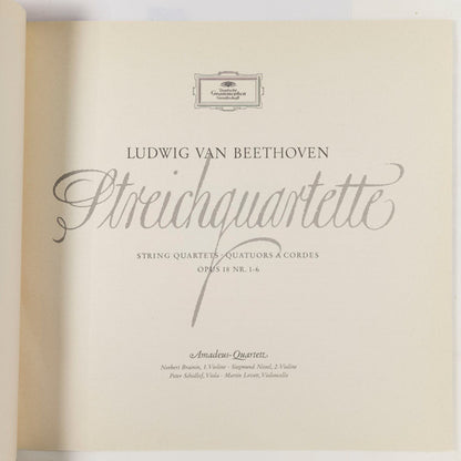 Streichquartette/String Quartets/Quatuors A Cordes Op. 18