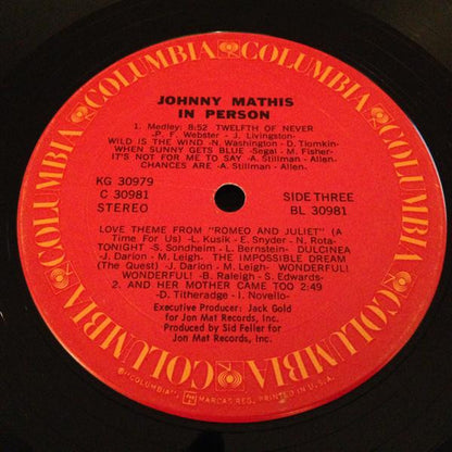 In Person - Johnny Mathis Recorded Live At Las Vegas