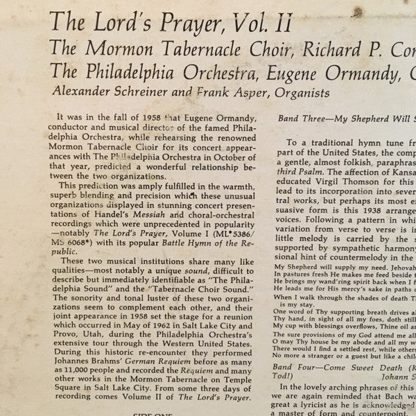 The Lord's Prayer, Volume II