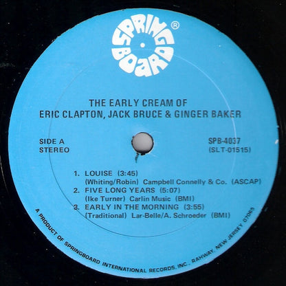 The Early Cream Of Eric Clapton, Jack Bruce & Ginger Baker