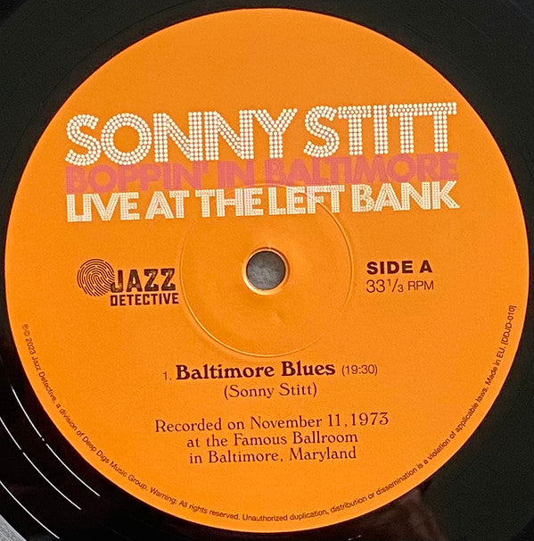 Boppin' In Baltimore: Live At The Left Bank