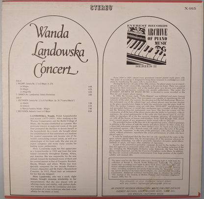 Wanda Landowska Concert