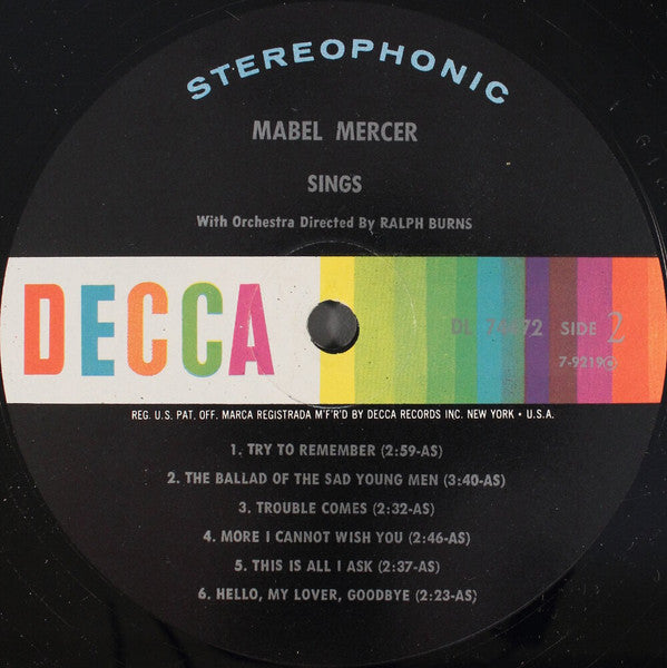 Mabel Mercer Sings