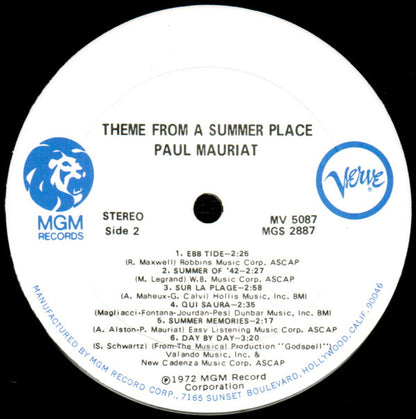 Theme From A Summer Place