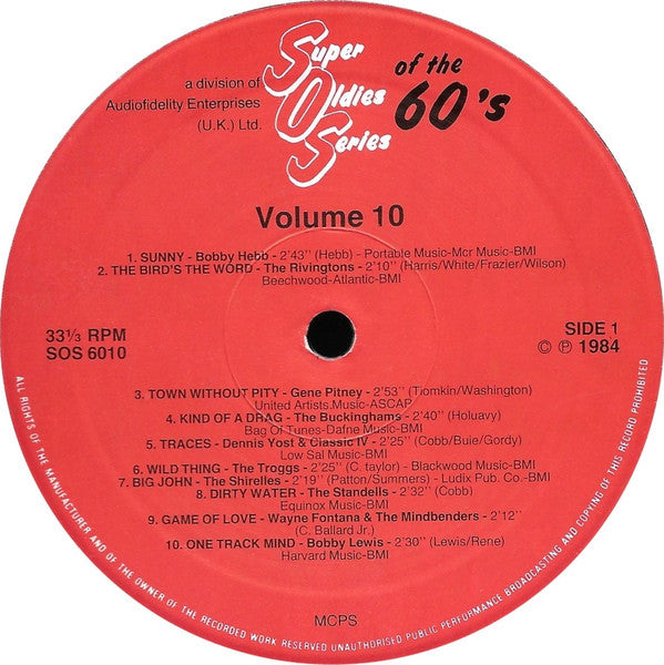 Super Oldies Of The 60's Volume 10