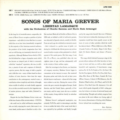 Libertad Lamarque Sings Songs Of Maria Grever