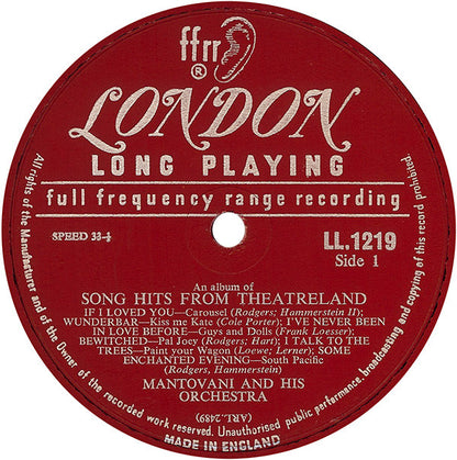 Song Hits From Theatreland