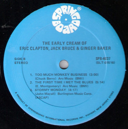 The Early Cream Of Eric Clapton, Jack Bruce & Ginger Baker